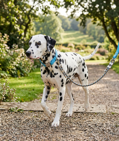 Arctic woof bio-thane collar and rope leash