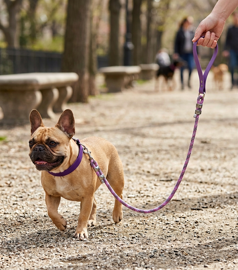Pony bio-thane collar and rope leash