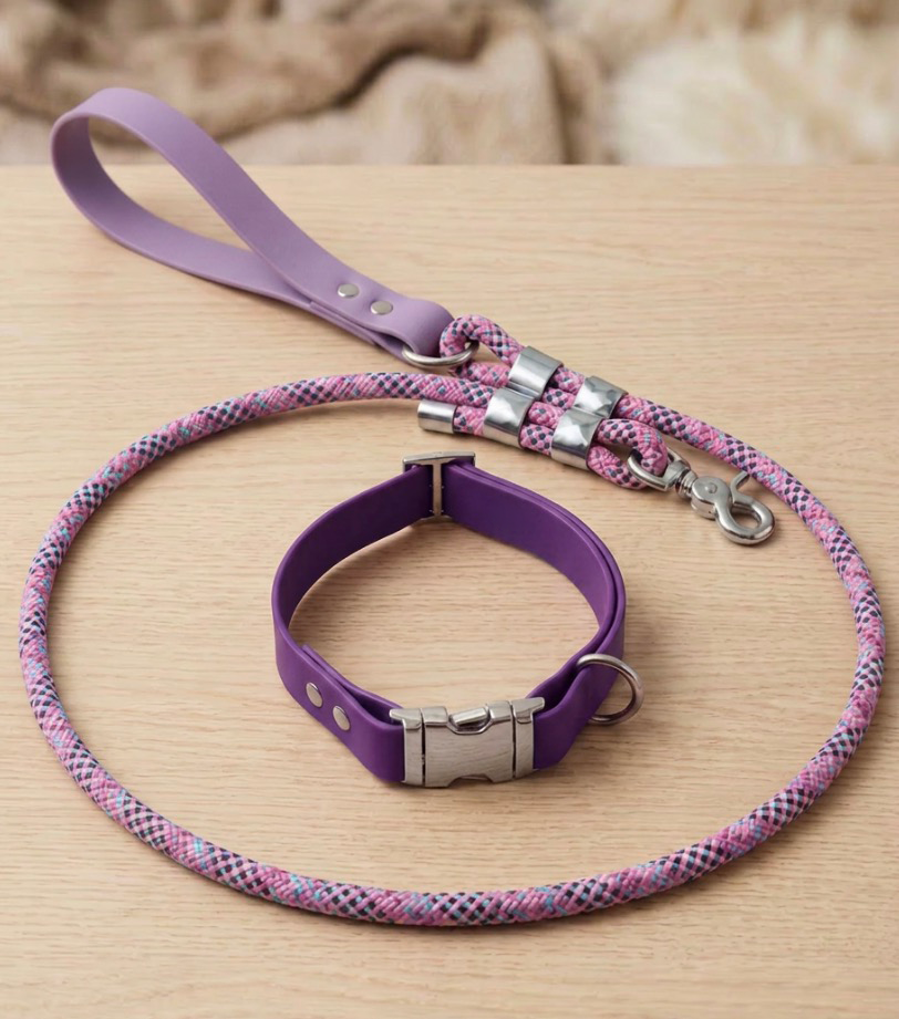 Pony bio-thane collar and rope leash