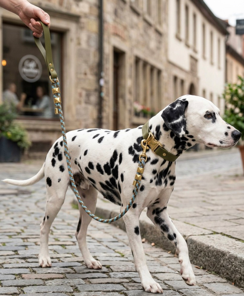 Seaweed bio-thane collar and rope leash